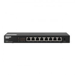 QSW-1108-8T-US QNAP Desktop Unmanaged Switch, 8 Port 2.5Gbps Auto Negotiation (2.5G/1G/100M) RJ45 Port, Realtek RTL8371