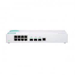 QSW-308-1C-US QNAP 8 x 1GbE Ports Plus 2 x 10GbE SPF and 1 x 10GbE SFP/RJ45 Combo Port Unmanaged Switch